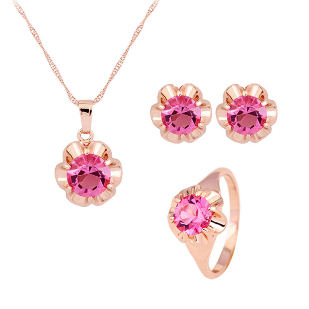 Set Of 2 Bride Necklace Bridal Jewellery Earrings For Women Fashion