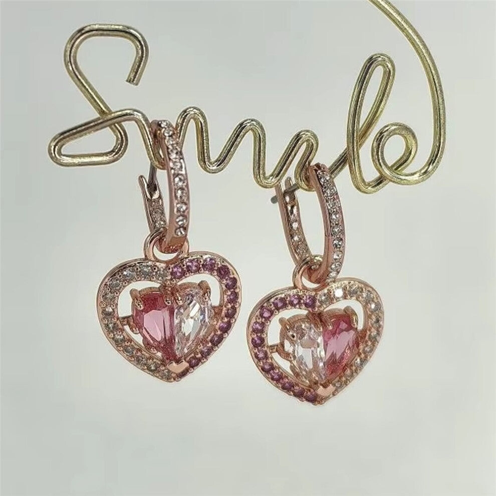 (Blue) Original Luxury Candy White Crystal Necklace for Women Trendy Fine Jewelry Sets Charms Candy Earrings Bracelet Party Accessories