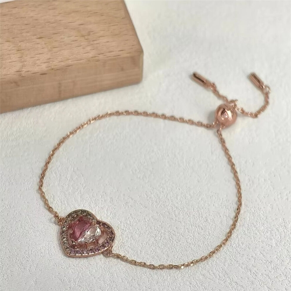 (Bracelet1) Original Luxury Candy White Crystal Necklace for Women Trendy Fine Jewelry Sets Charms Candy Earrings Bracelet Party Accessories