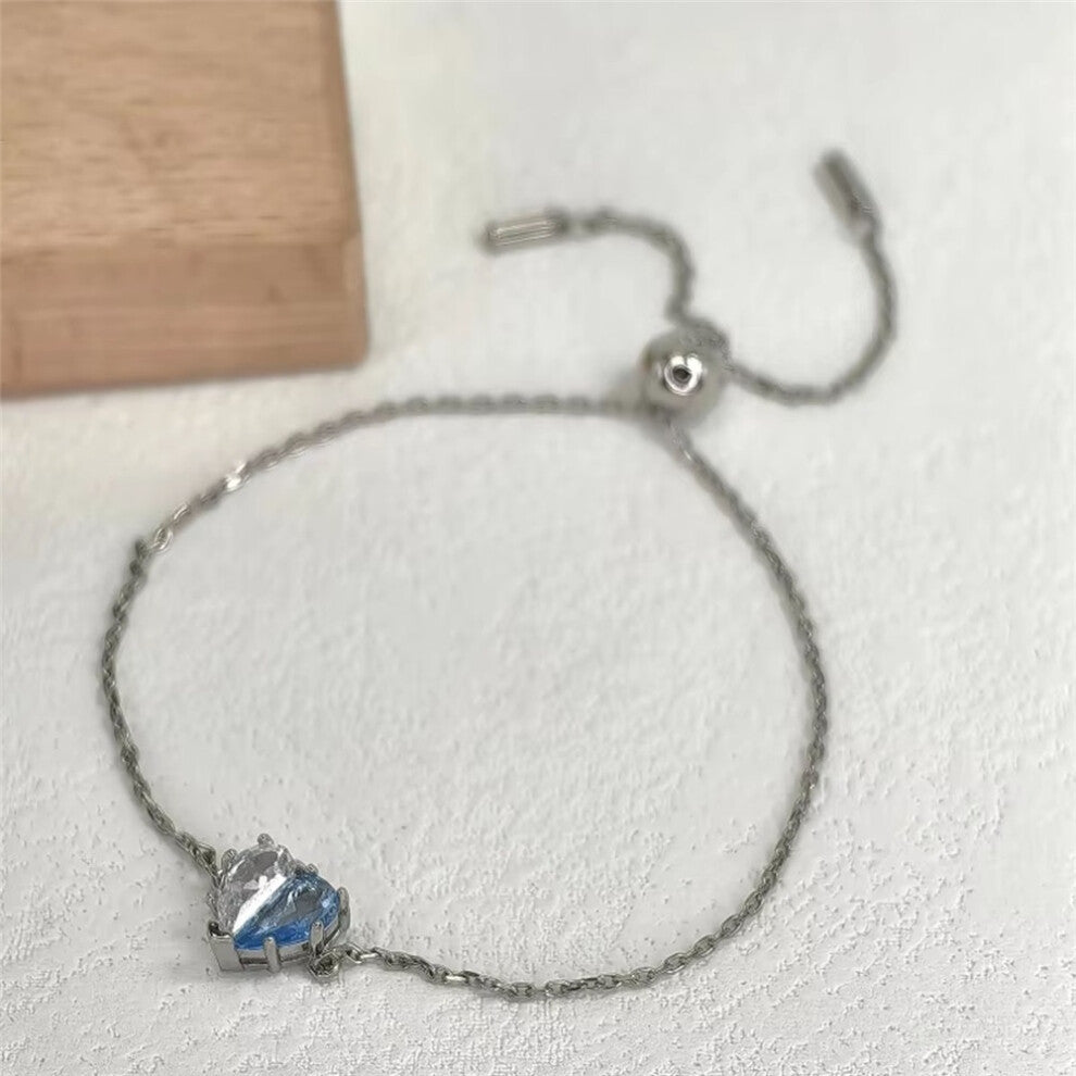 (Bracelet2) Original Luxury Candy White Crystal Necklace for Women Trendy Fine Jewelry Sets Charms Candy Earrings Bracelet Party Accessories