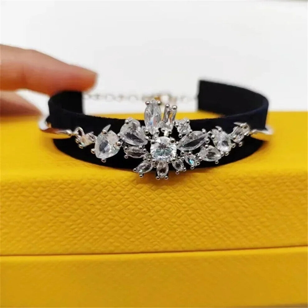 (Bracelet5) Original Luxury Candy White Crystal Necklace for Women Trendy Fine Jewelry Sets Charms Candy Earrings Bracelet Party Accessories