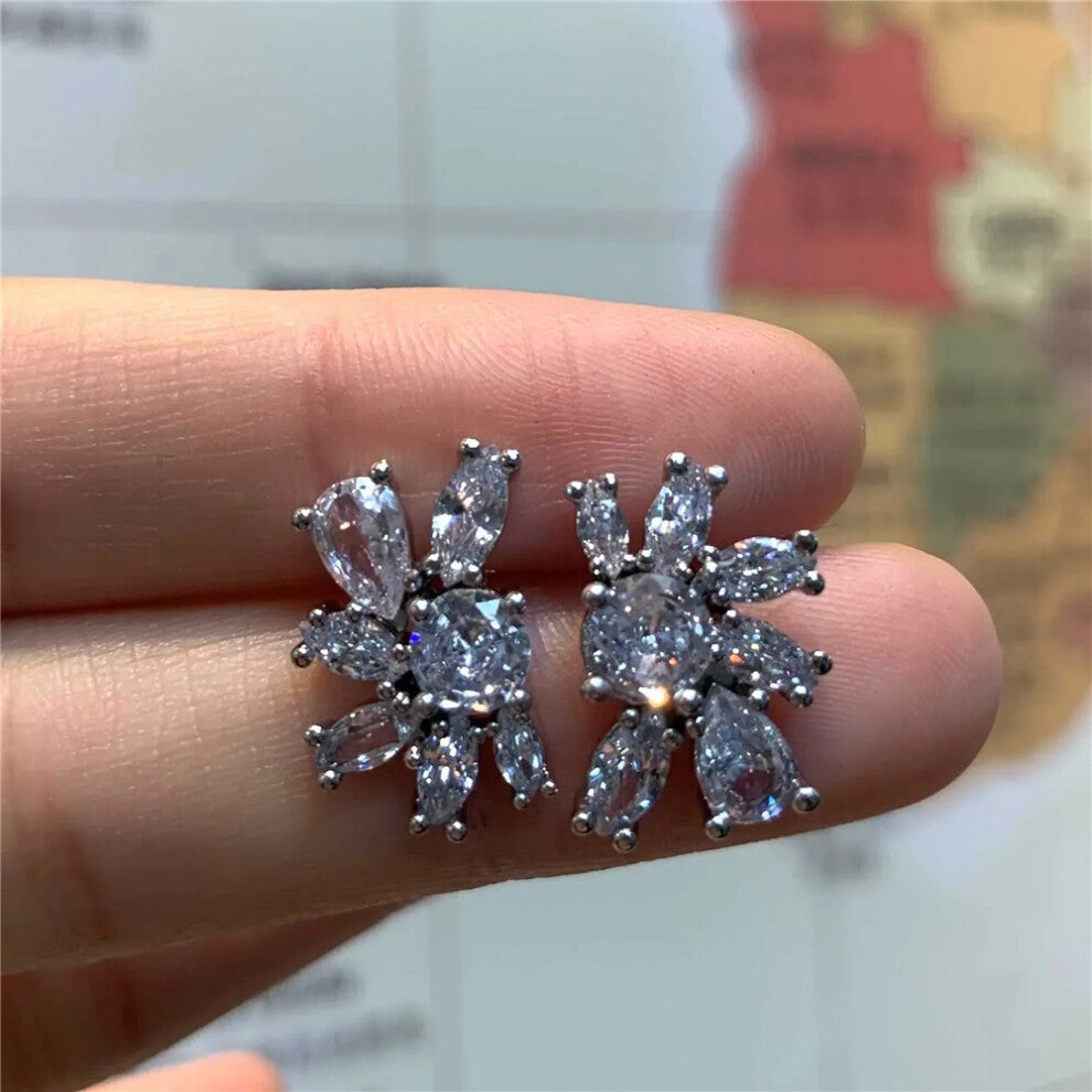 (Earrings3) Original Luxury Candy White Crystal Necklace for Women Trendy Fine Jewelry Sets Charms Candy Earrings Bracelet Party Accessories