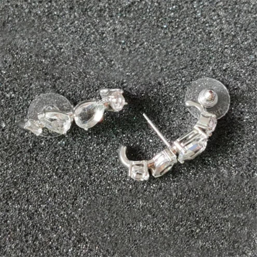 (Earrings4) Original Luxury Candy White Crystal Necklace for Women Trendy Fine Jewelry Sets Charms Candy Earrings Bracelet Party Accessories