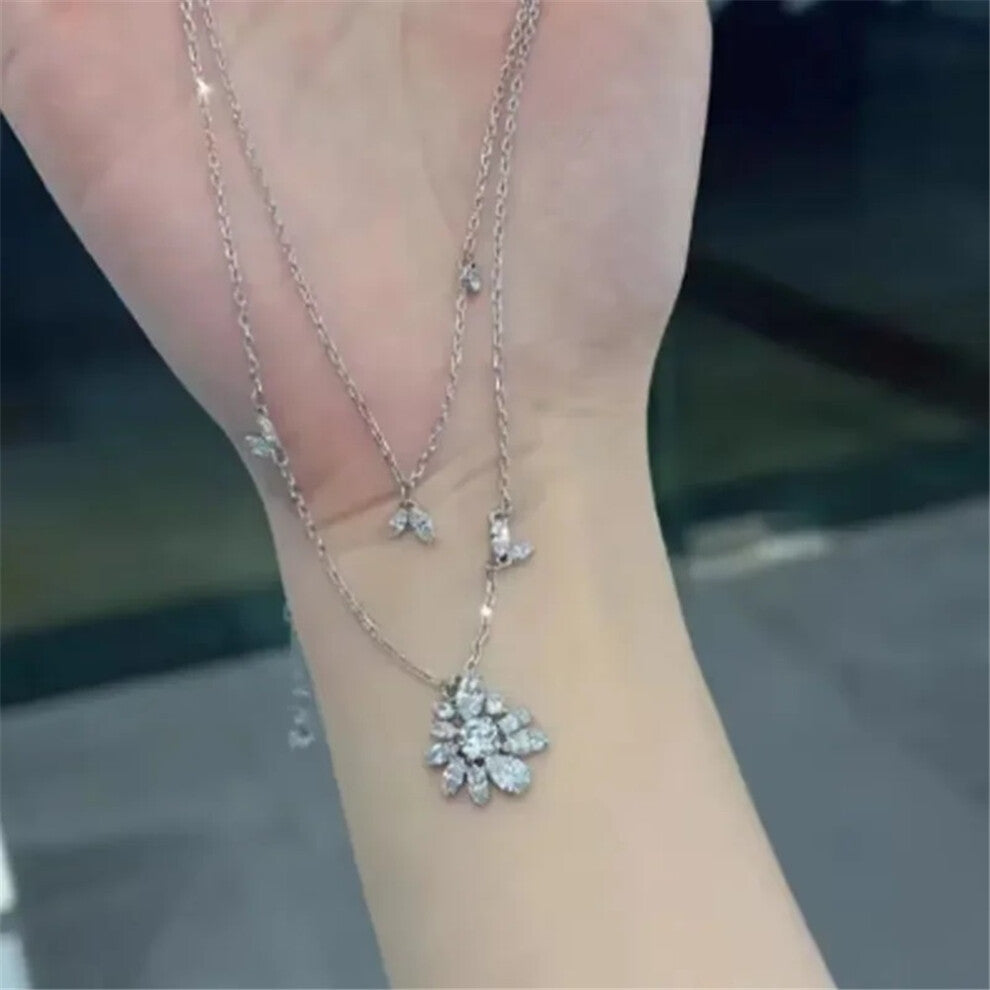 (Necklace7) Original Luxury Candy White Crystal Necklace for Women Trendy Fine Jewelry Sets Charms Candy Earrings Bracelet Party Accessories