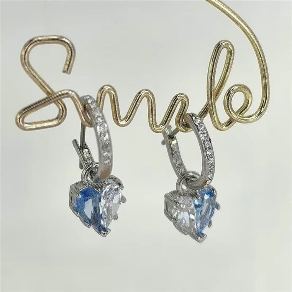 (Turquoise) Original Luxury Candy White Crystal Necklace for Women Trendy Fine Jewelry Sets Charms Candy Earrings Bracelet Party Accessories