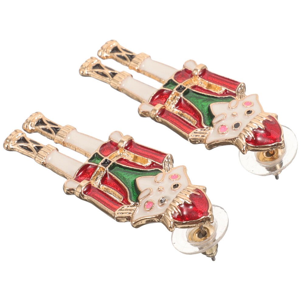 5 Pack Nutcracker Earring Christmas Jewelry Bell Earrings Soldier