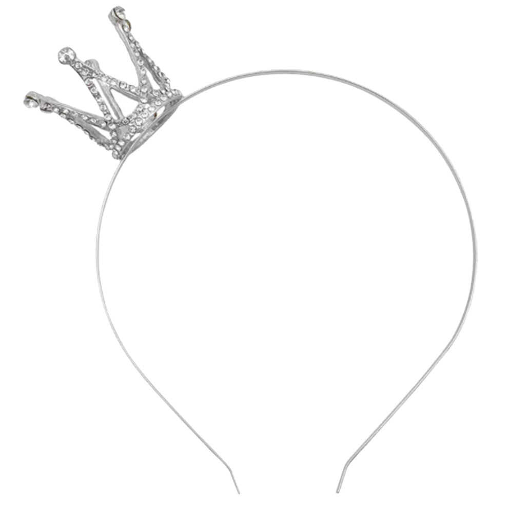 Silver Tiara Hair Accessories For Birthday Party 1pack