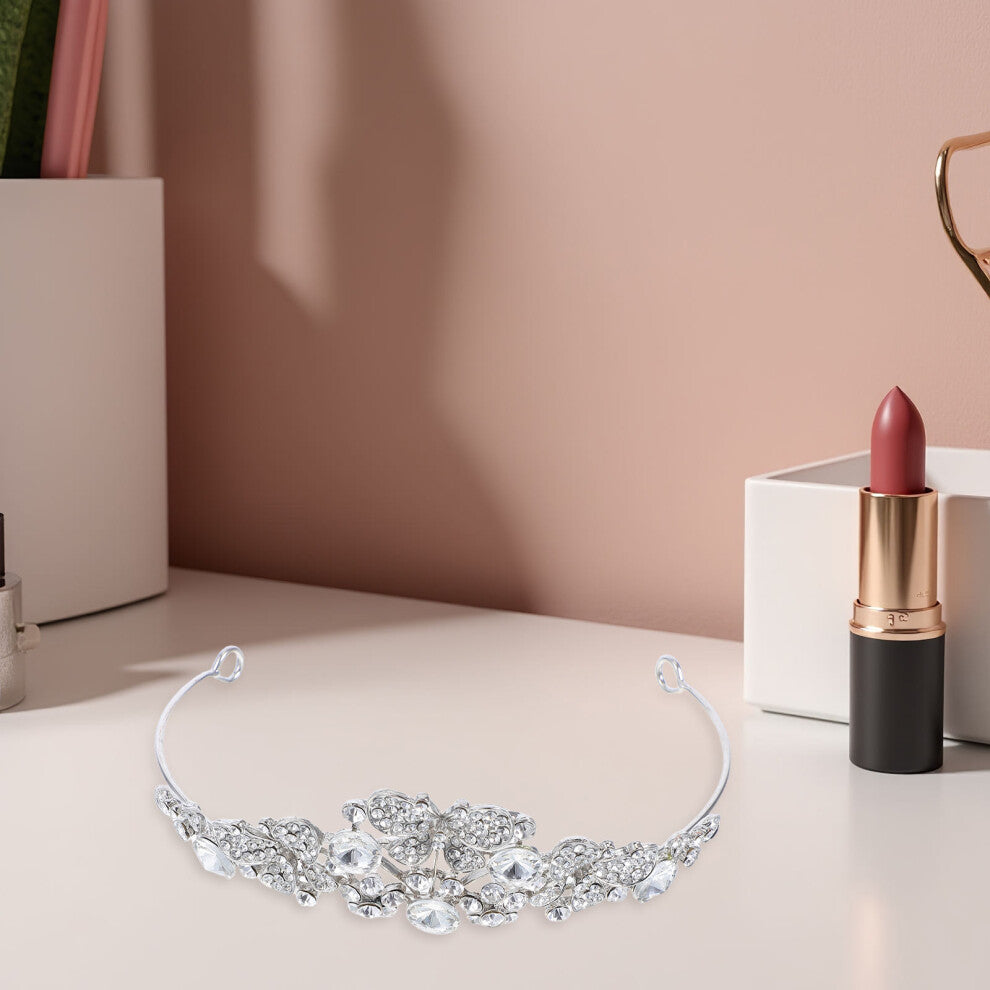 2 Pcs Wedding Tiara Bridal Hair Accessories For Women Crystal Crowns