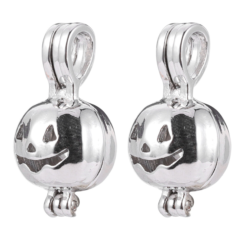 2 Count Pearl Pumpkin Lantern Pendant Neck Chain Costume Accessories