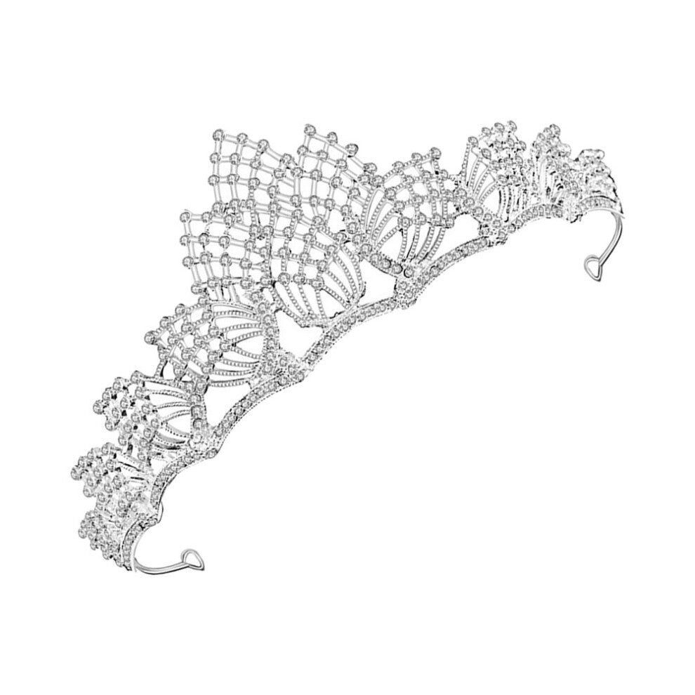 Headpiece Jewellery Bridal Crown White Alloy 1pack