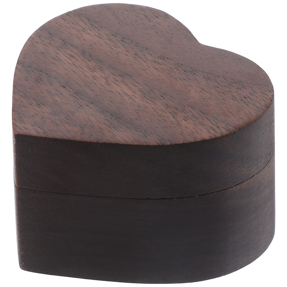 Love Ring Box Jewelry Case Rings Engagement Boxes For Proposal Wooden