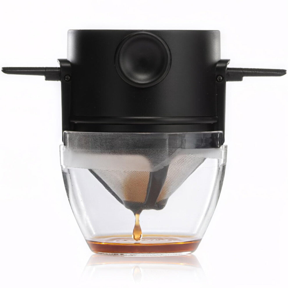 Portable Folding Coffee Filter Cup - Hand-Made Stainless Steel Brewing Filter for Travel, Camping, and Home Use