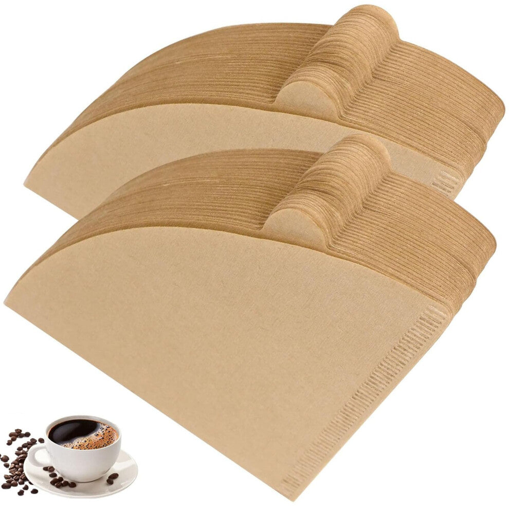 200PCS Coffee Filter Papers, Unbleached Cone Filters Size 02 for Dripper, Pour Over Coffee Maker, 1-4 Cups Compatibility