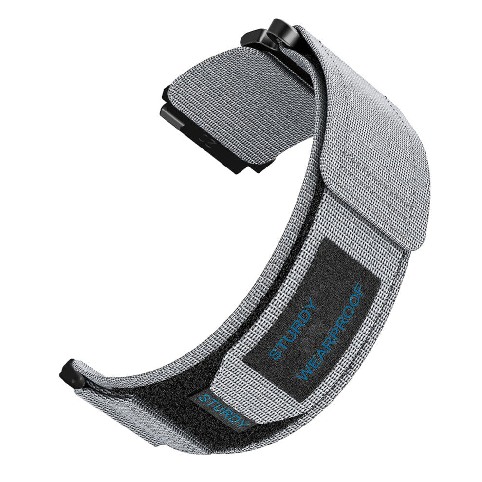 Comfortable Nylon Canvas SmartWatch Band Watch Straps-20mm Gray