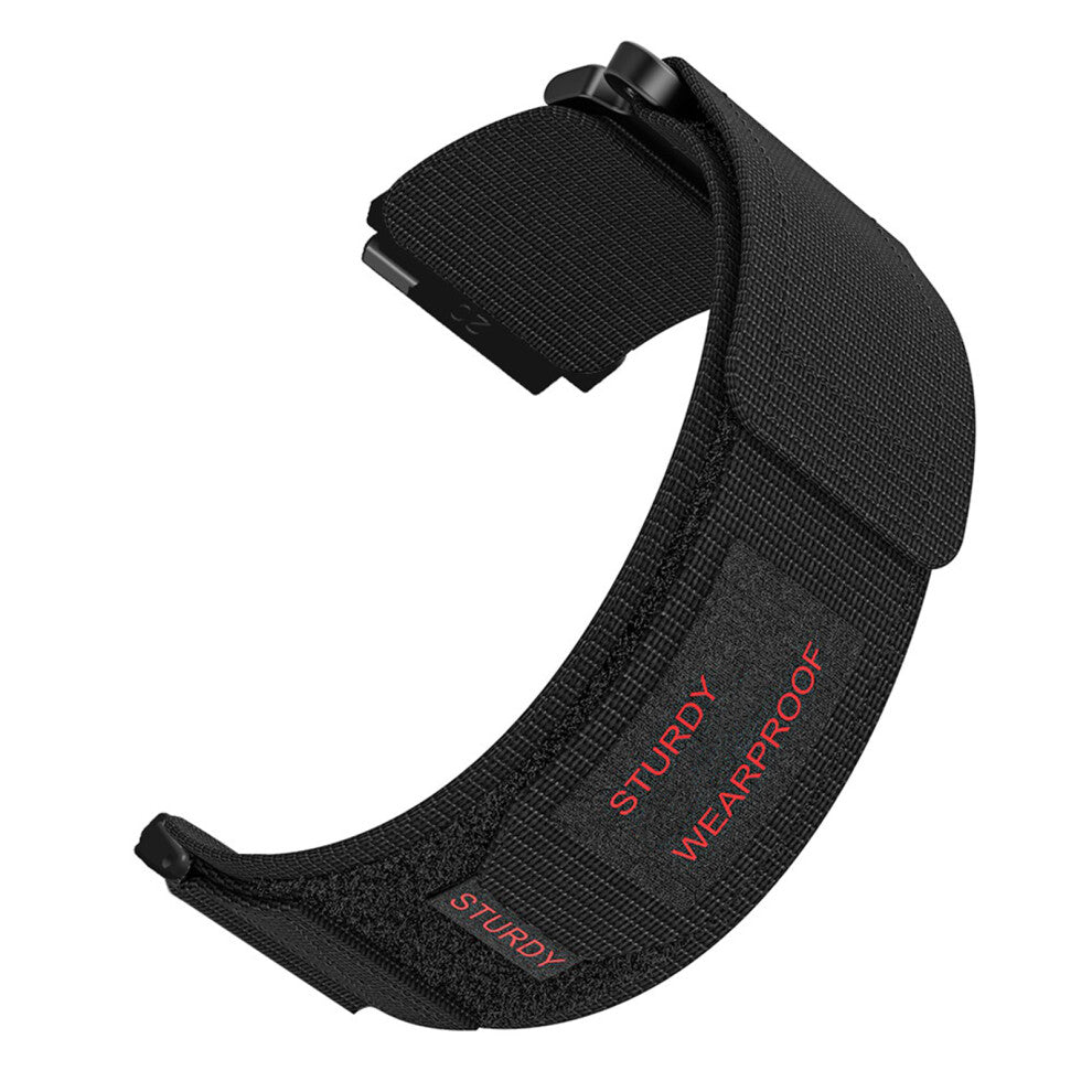 Nylon Canvas Watch Straps for 18mm-20mm Smartwatches-20mm Black