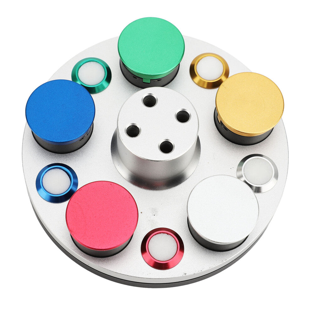 Durable Metal Watch Oil Dishes with Turntable & 5 Holes for Watch Maintenance
