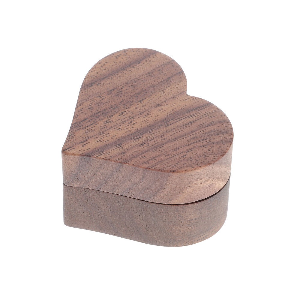 4pcs Wooden Heart Shaped Ring Box for Engagement Wedding