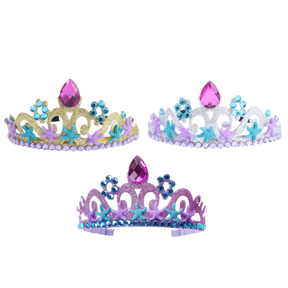 24 Pcs Ocean Themed Crown Hair Hoops Tiara Headdress
