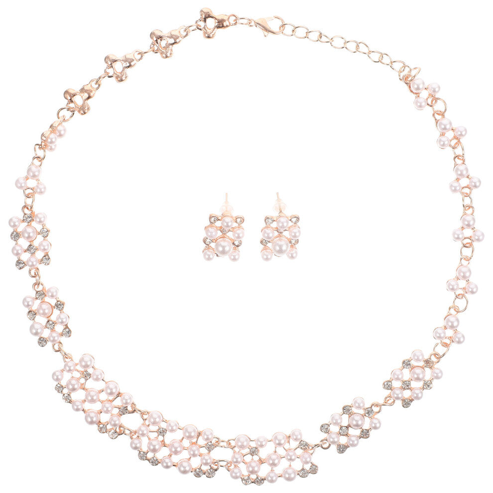 5 Sets Bridal Dangle Earrings Necklace Wedding Accessories