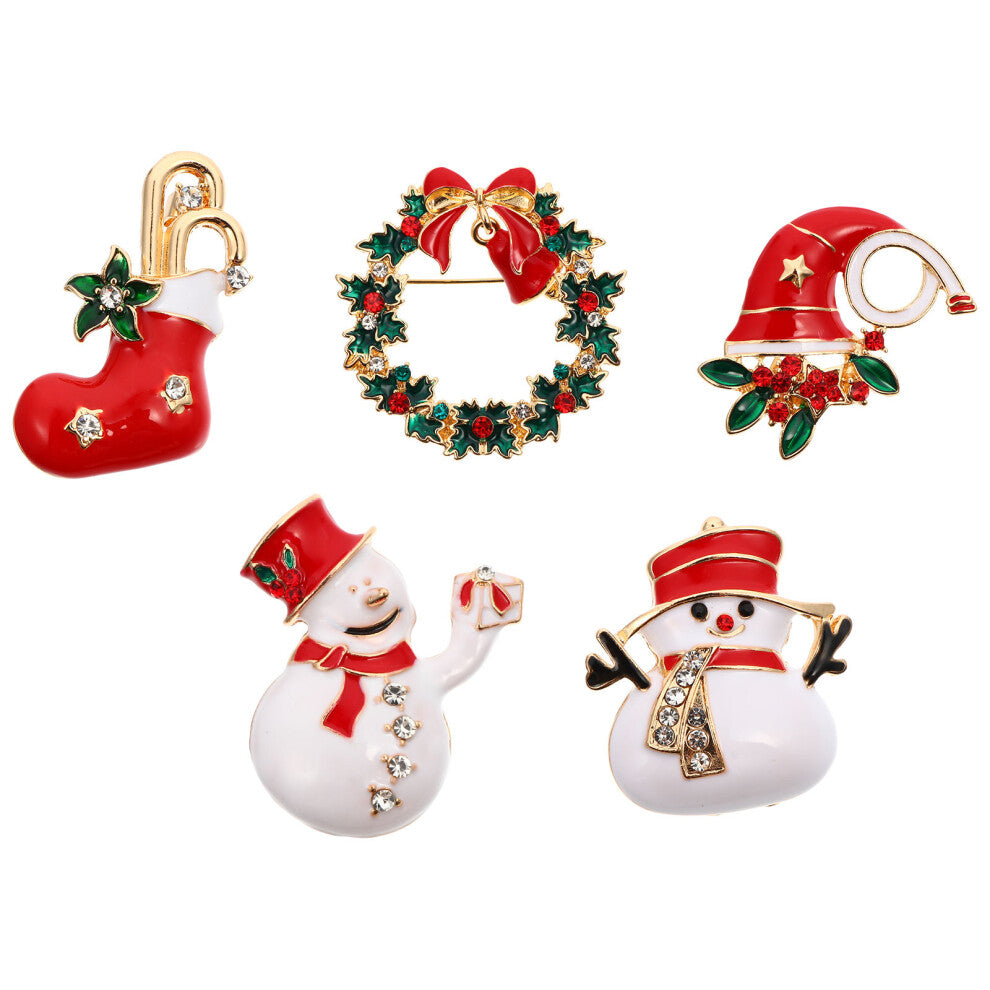 10 Pcs Christmas Clothes Accessories Decorative Brooches