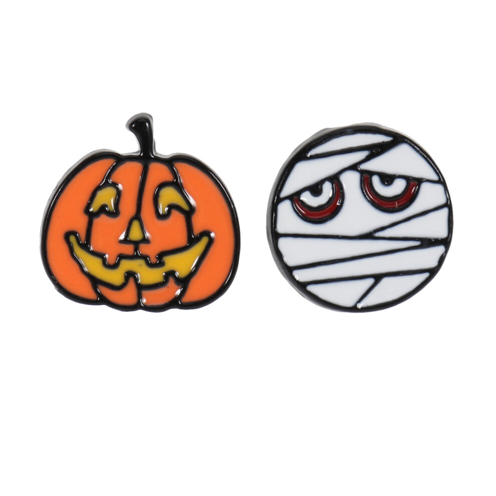 6 Pcs Halloween Pumpkin Mummy Ear Studs for Women
