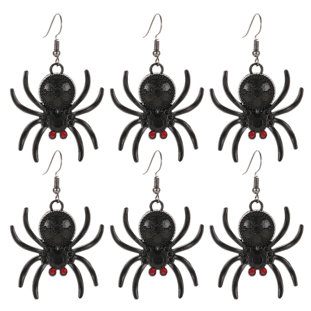24 Pairs Spider Ear Drop Dangler Jewelry