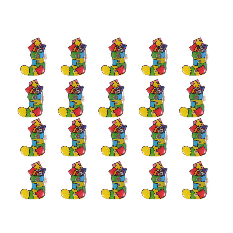 50 Pcs Christmas Glitter Brooches LED Glowing Badges Enamel Jewelry