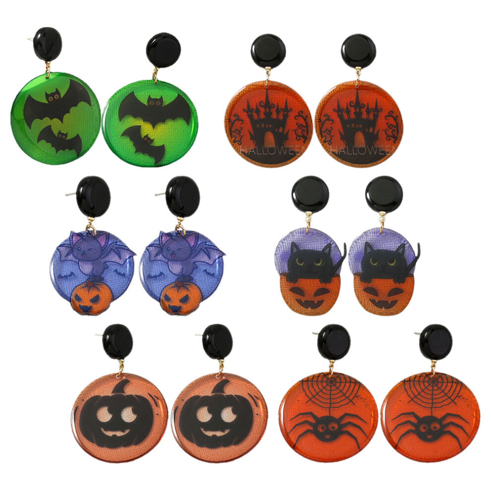 6 Pairs Women Ear Studs Gothic Jewelry for Teens