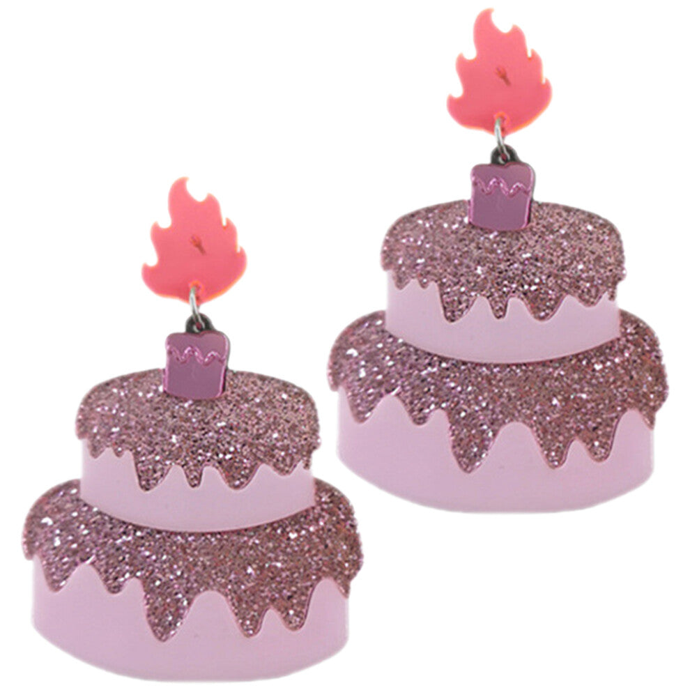 2 Pairs Cake Shaped Ear Studs Women Earrings