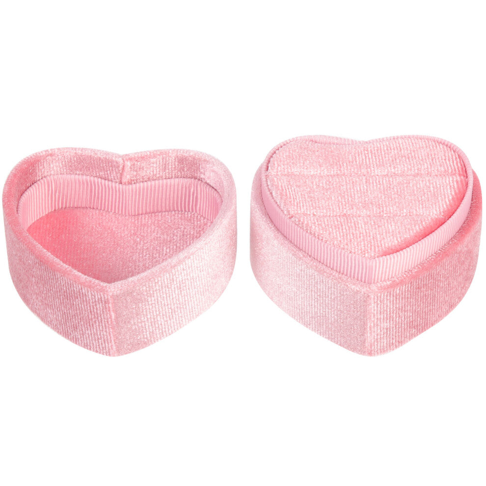 4pcs Ring Case Box for Engagement Heart-Shape Organizer