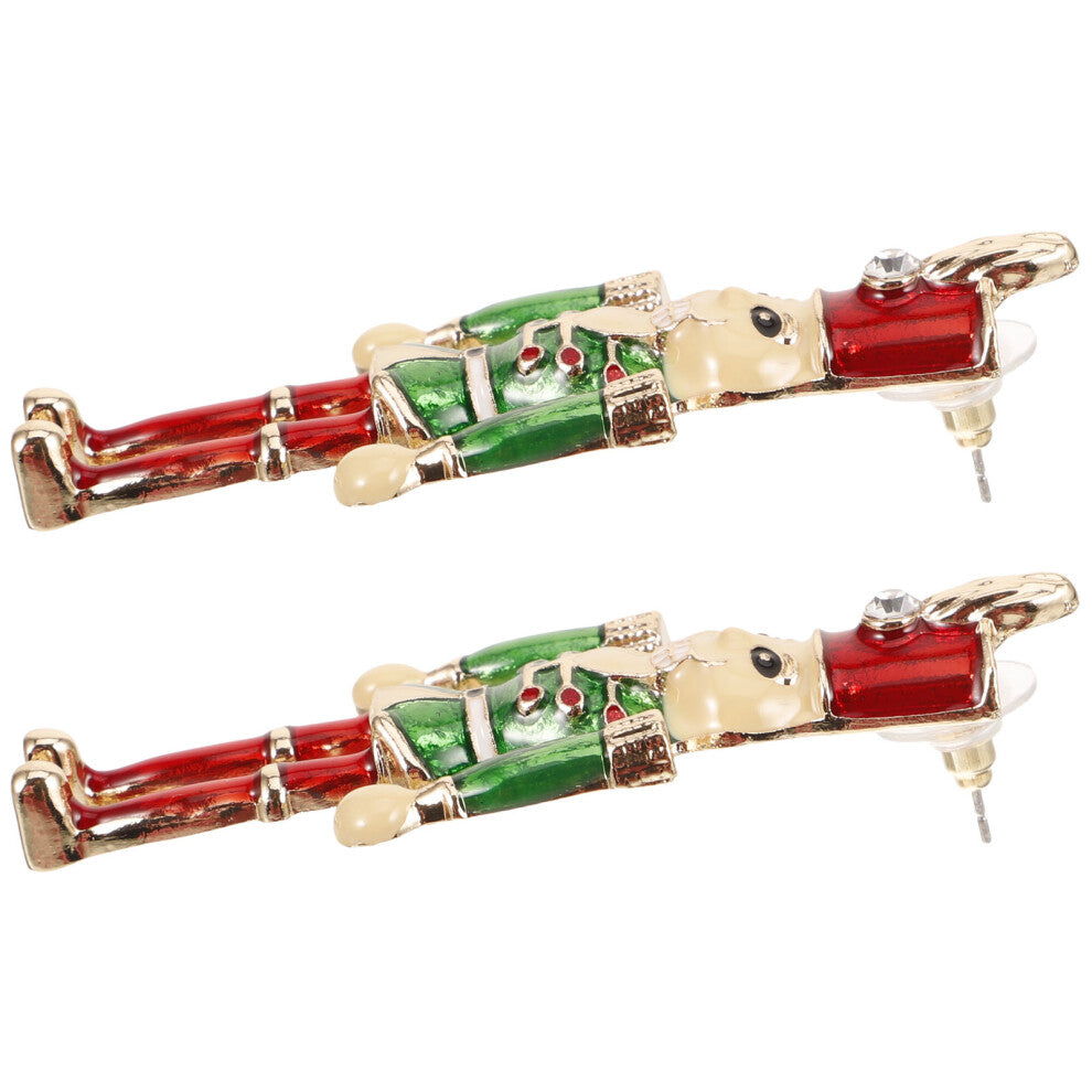 3 Pairs Nutcracker Ear Studs Women Girls Jewelry