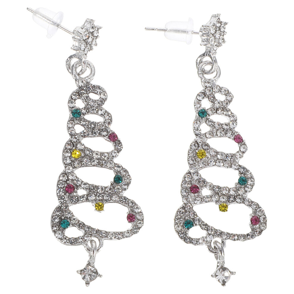 3 Pairs Christmas Tree Ear Studs Jewelry
