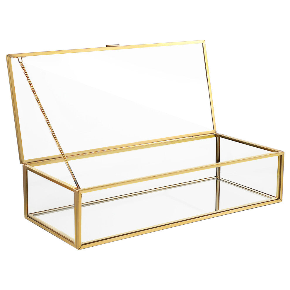 4pcs Vintage Mirrored Glass Keepsake Box Jewelry Organizer