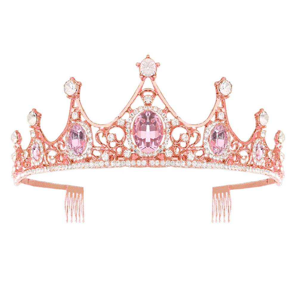 2pcs Rhinestone Crown Wedding Headdress Party Hair Accessories