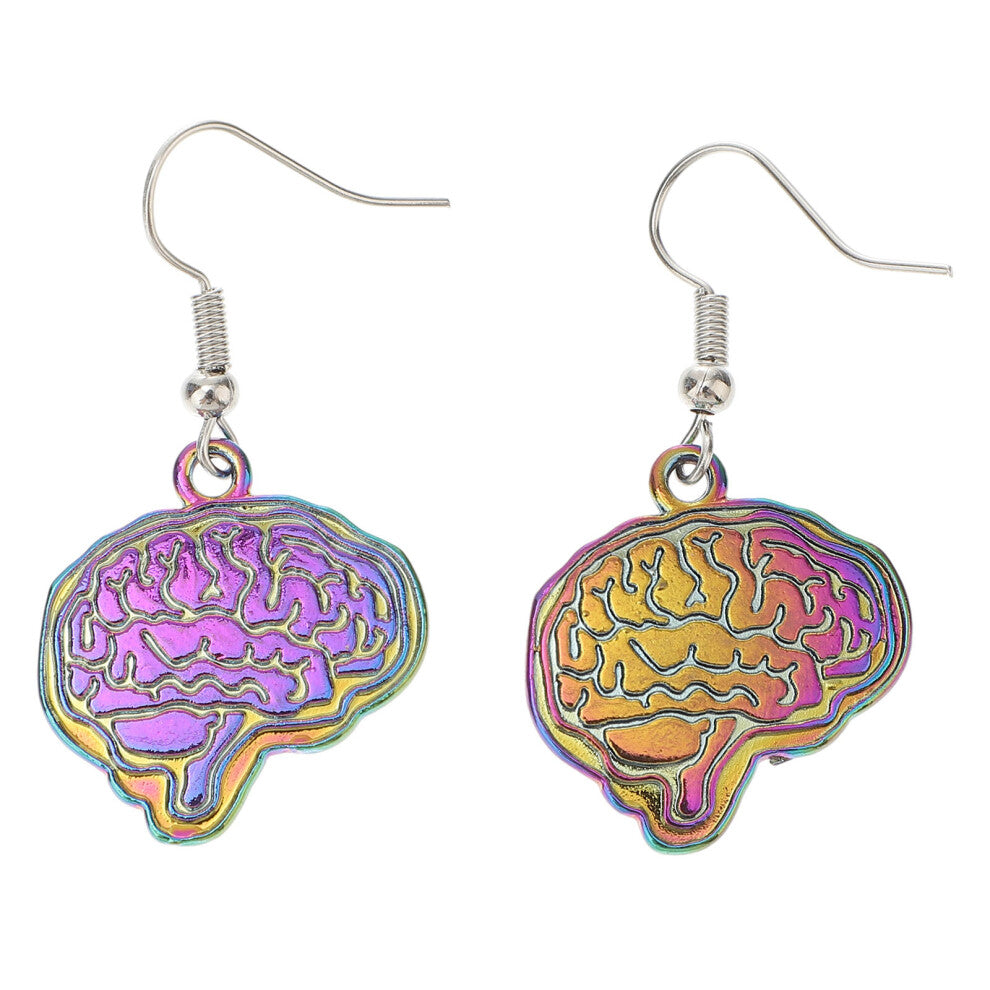 4 Pairs Brain Earrings Dangler Pendant Jewelry