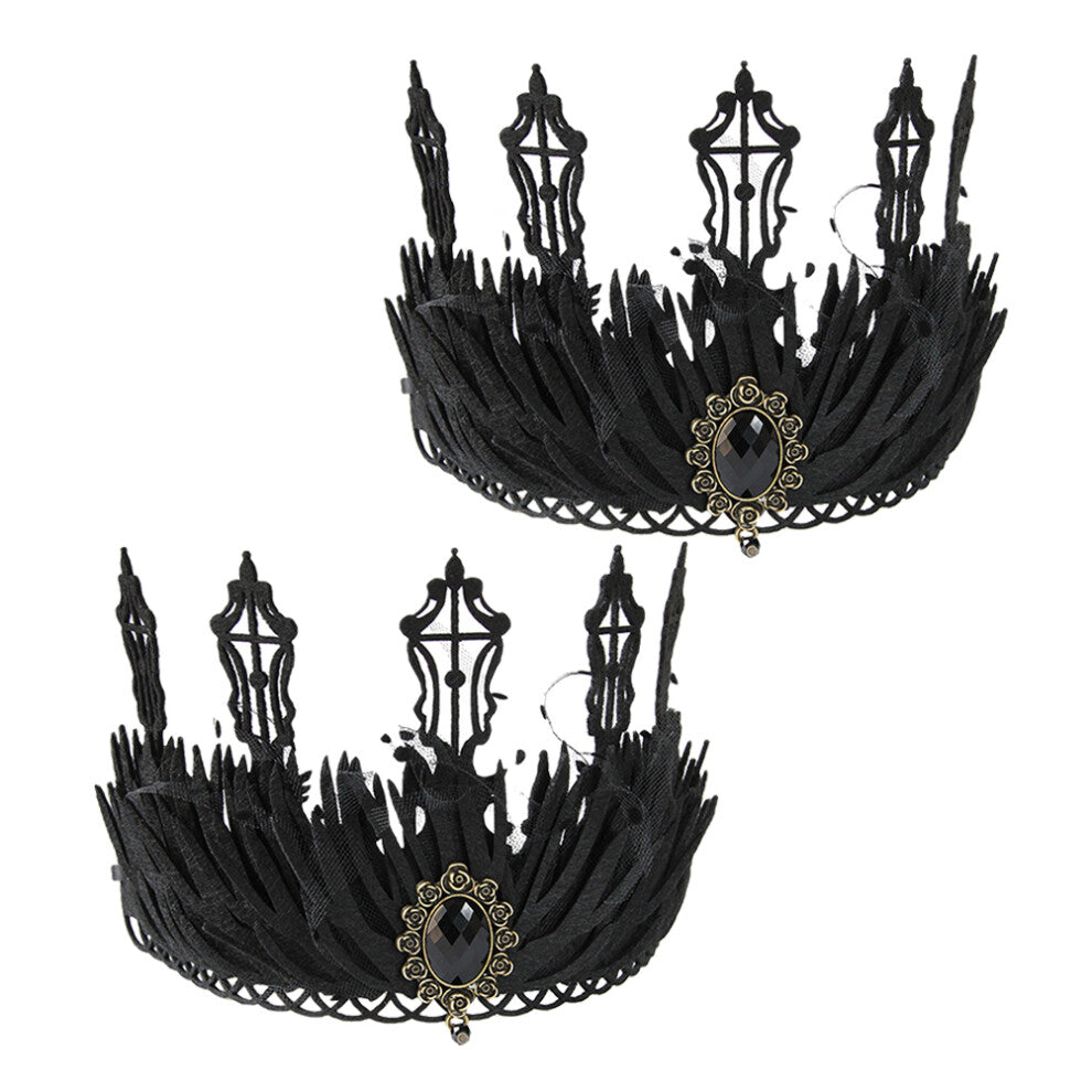 6 Pcs Gothic Headpiece Halloween Tiara Hair Accessories for Women