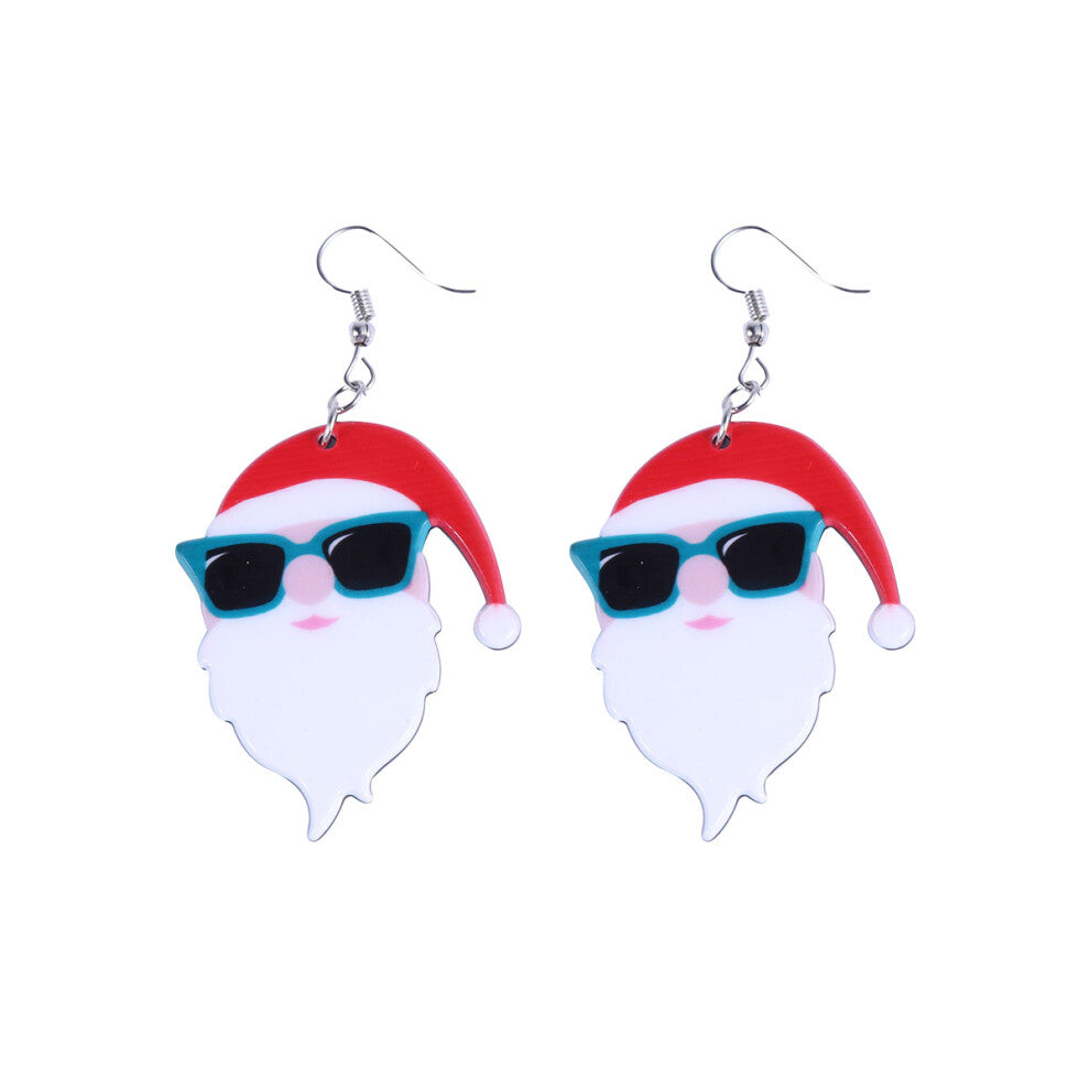 2 Pairs Christmas Santa Claus Ear Studs