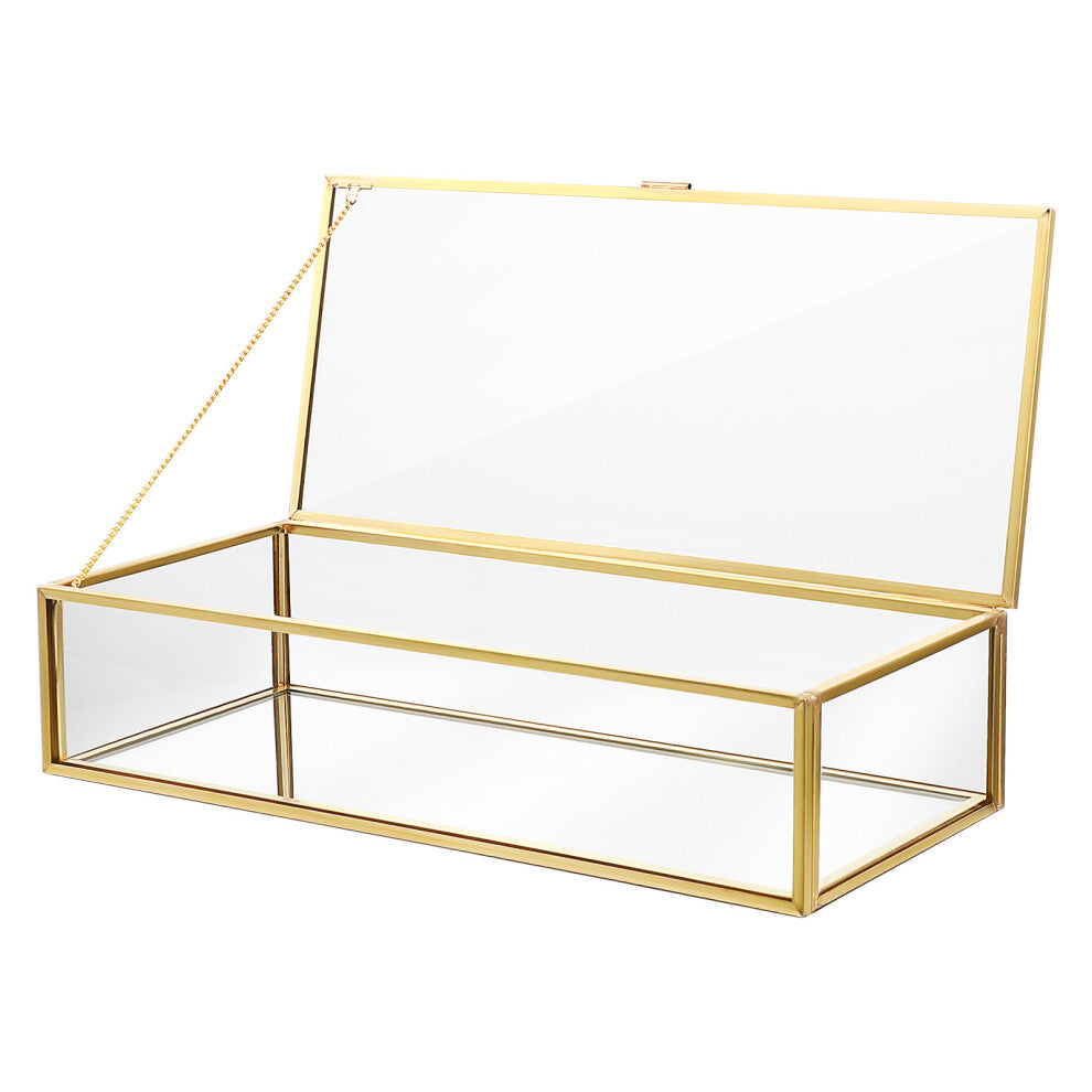 6pcs Vintage Mirrored Glass Keepsake Box Jewelry Organizer