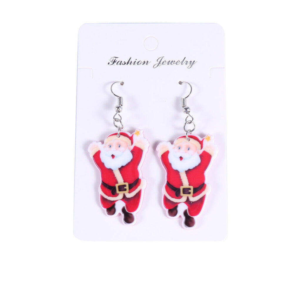 1 Pair Santa Claus Christmas Ear Studs