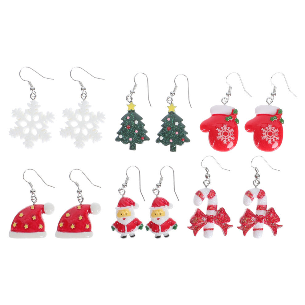48 Pairs Xmas Party Ear Studs Earrings Pendants Decor