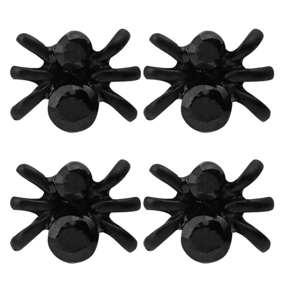 4 Pairs Spider Ear Studs Halloween Animal Pierced Earrings