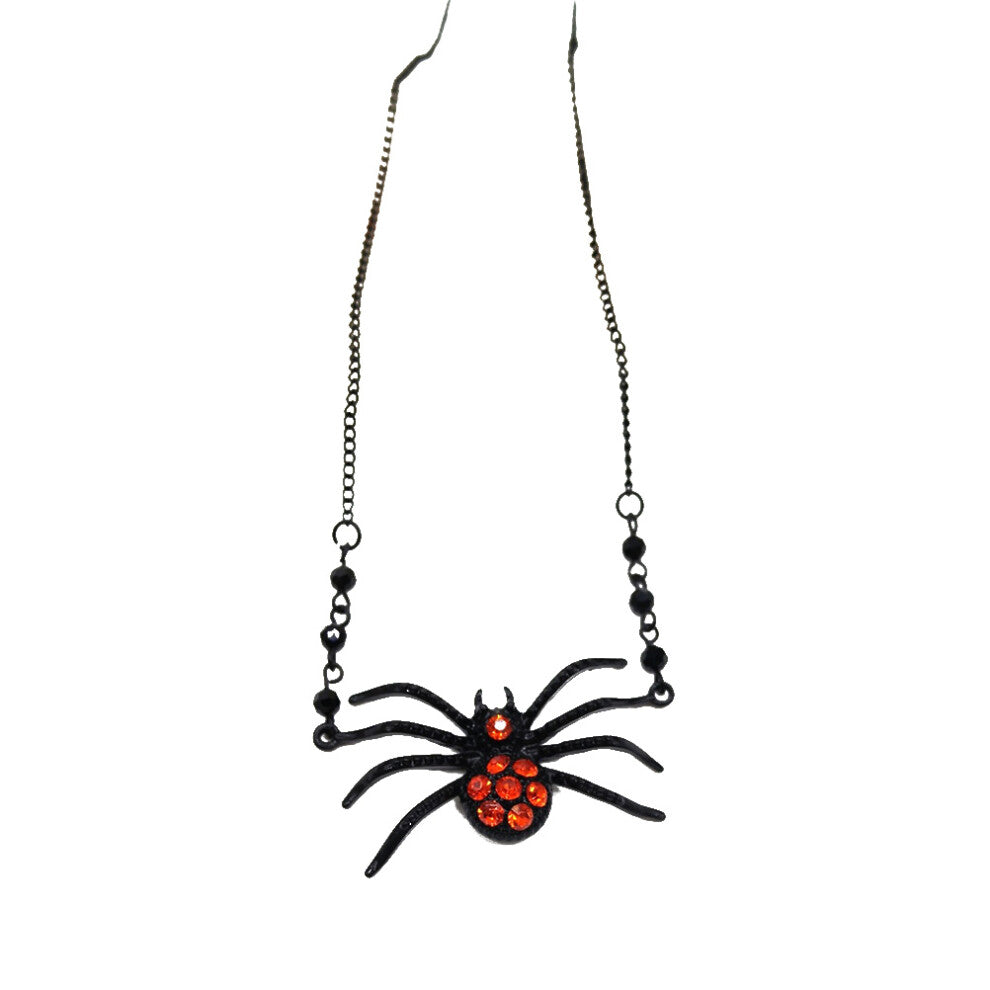 3pcs Punk Vintage Spider Pendant Necklace Gothic Biker Jewelry