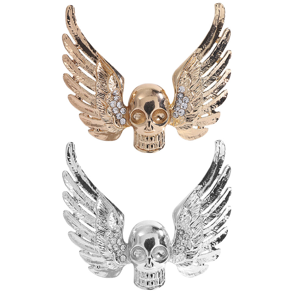 4 Pcs Skull Wing Brooch Pin for Women Clothes Backpack Suit