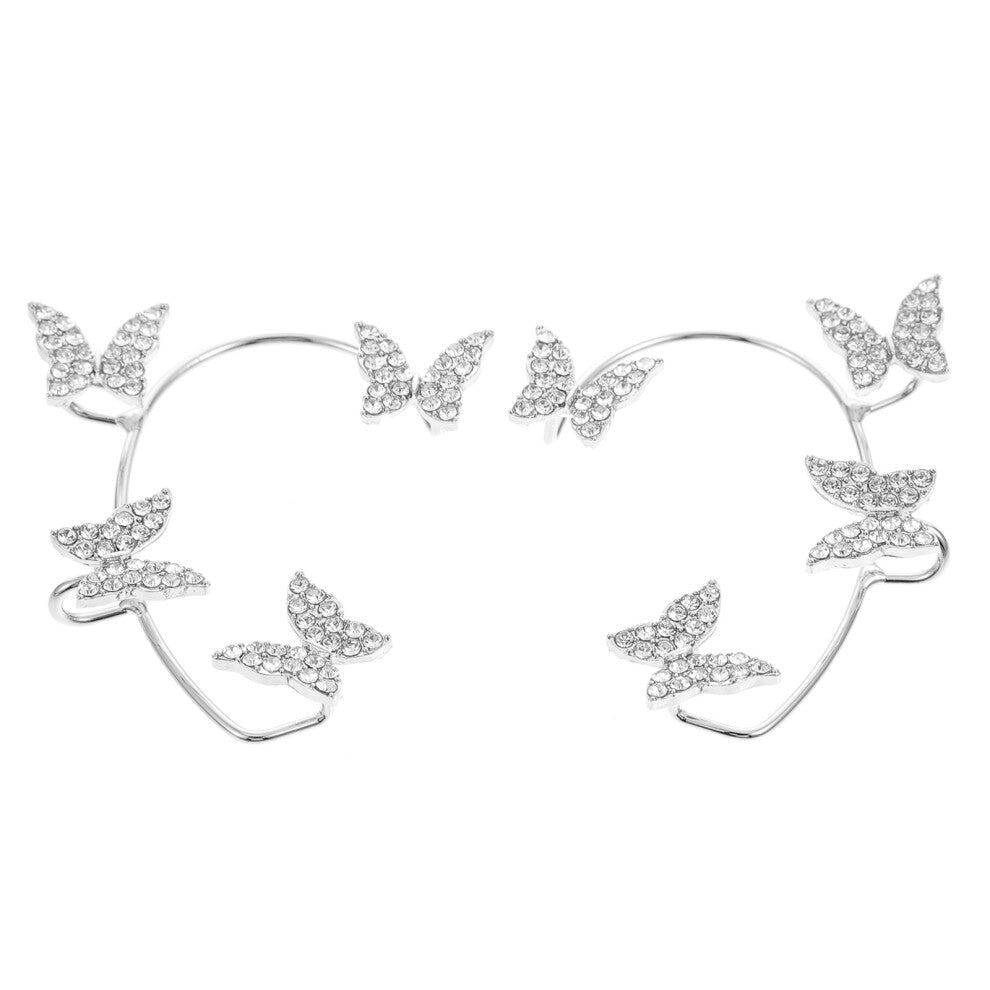 1 Pair Butterflies Ear Cuffs No Piercing Ear Clip Jewelry