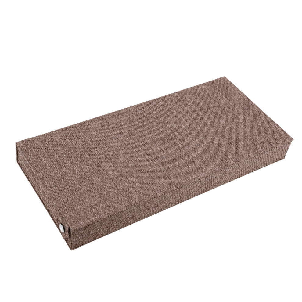 6 Slot Linen Eyeglass Box Multi Eyewear Storage Organizer - Coffee