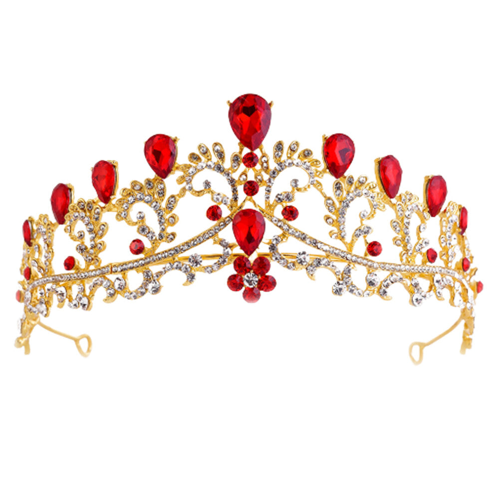 3pcs Baroque Style Bride Crown Wedding Hair Hoops Headband