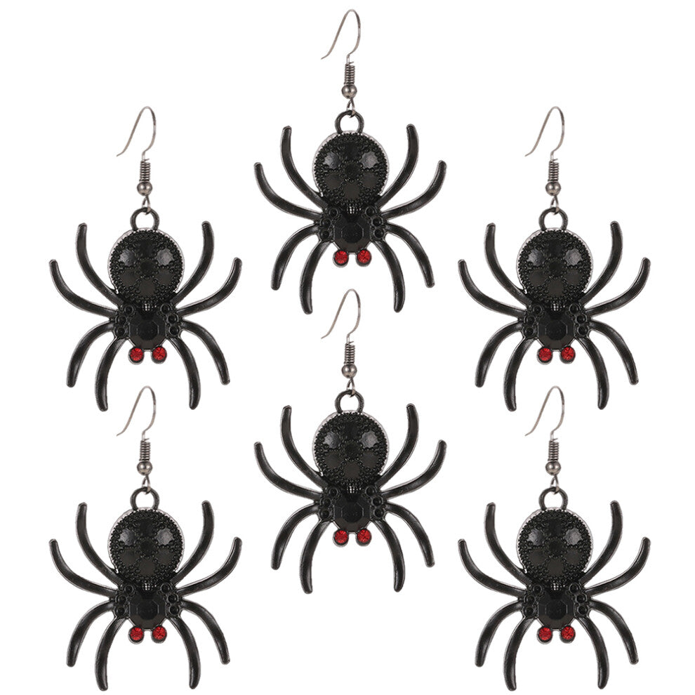 24 Pairs Spider Ear Drop Dangler Jewelry