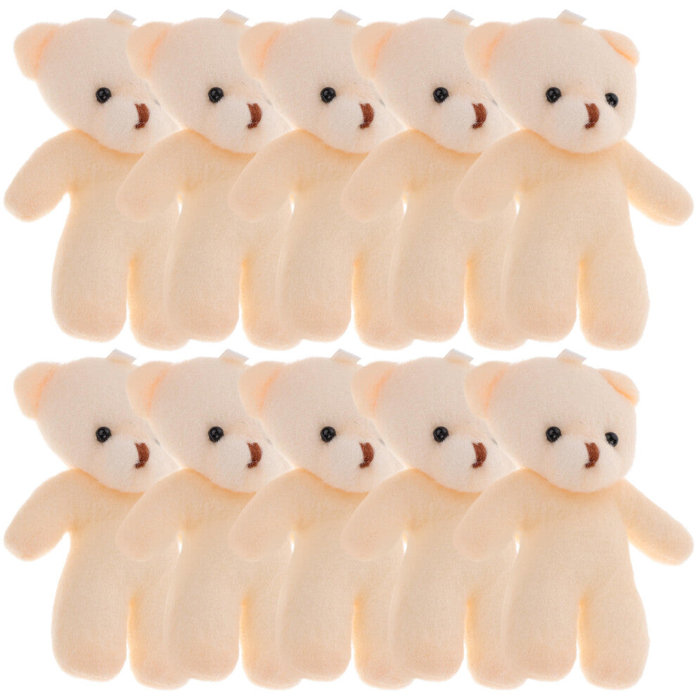 50 Pcs Mini Bear Plush Dolls Brooches Craft Kit
