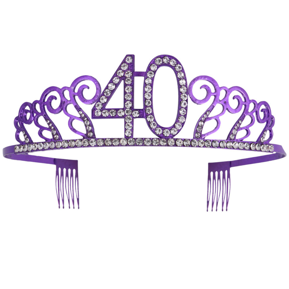 2pcs Number Crown Cake Decoration Hair Accessories for Women Girls