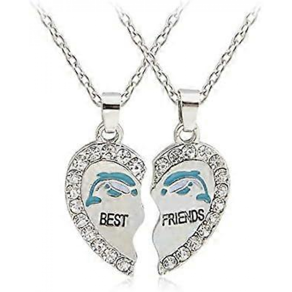 2pcs Necklaces Friendship Necklace Best Friends Puzzle Dolphin For Girls Birthday Gifts Pendant Chain Gifts